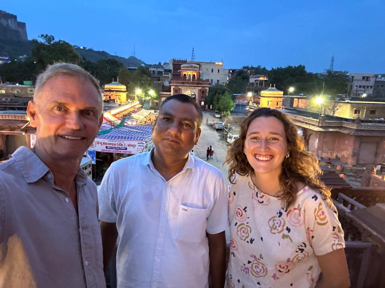 An evening out with travellers